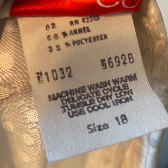 COS COB Womens Cream Polka Dot Button Up Blouse Size 18 Puff Sleeve - Picture 7 of 9